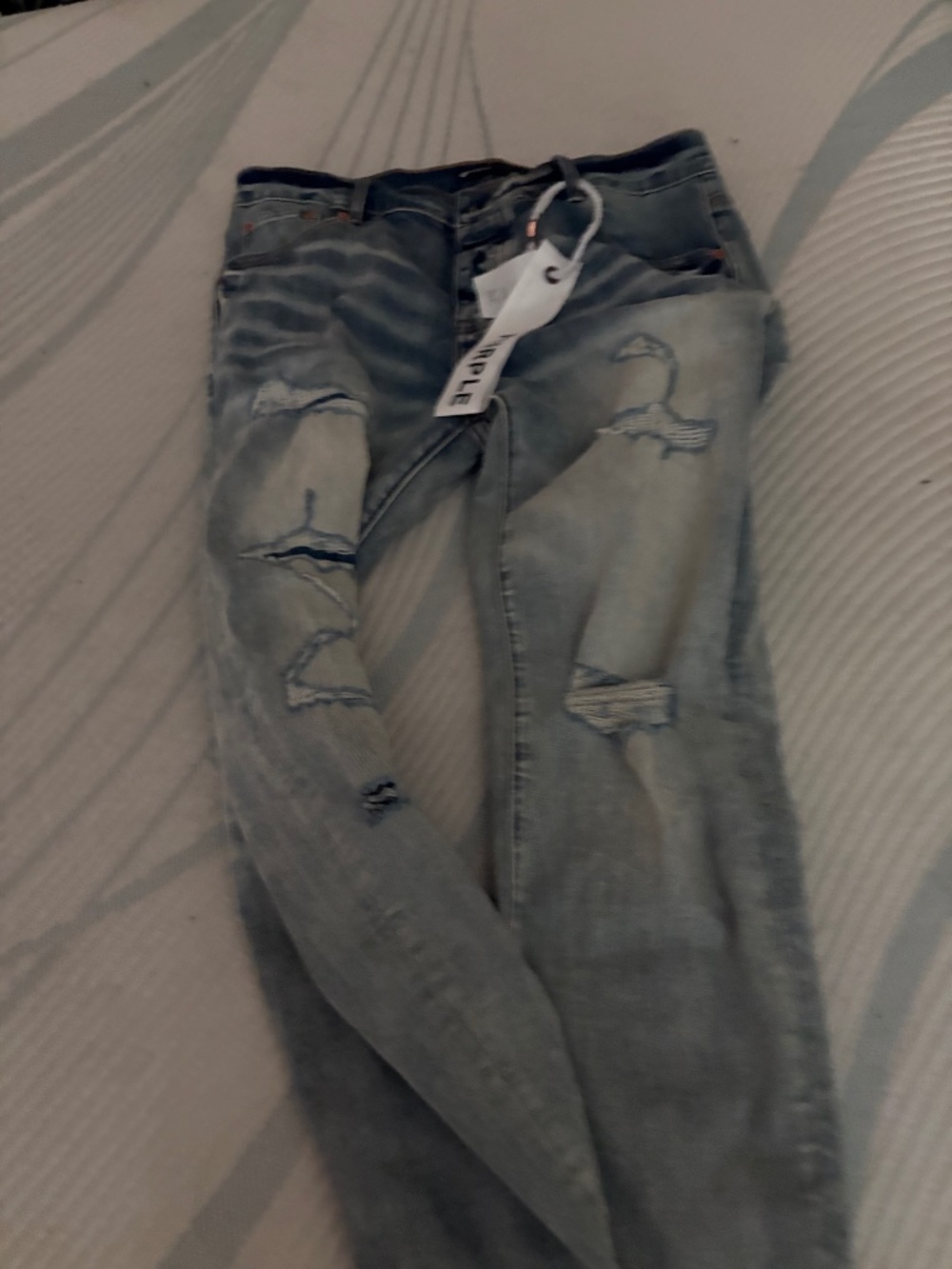 Purple jeans
